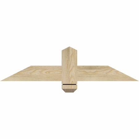Ekena Millwork Eugene Rough Sawn Timber Gable Bracket, Douglas Fir, 36"W x 9"H x 2"D x 4"F, 6/12 Pitch GBW036X09X0204EUG00RDF